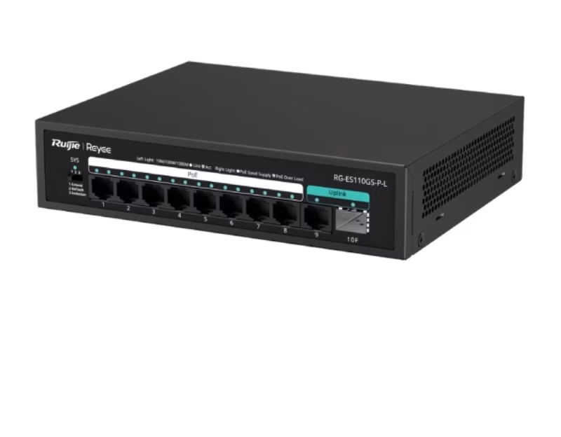 Ruijie Reyee RG-ES110GS-P-L 10-Port 10/100/1000 Mbps Unmanaged PoE Switch | Tax Included