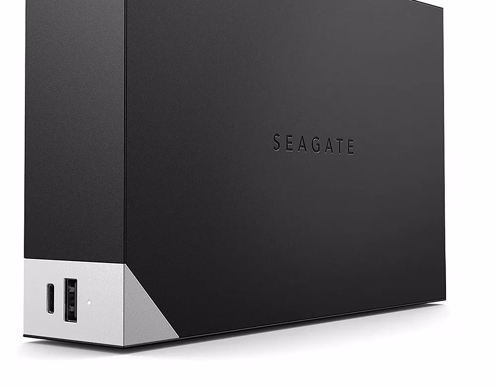 Seagate 10TB One Touch Desktop External Drive with Built-In Hub Black STLC10000400