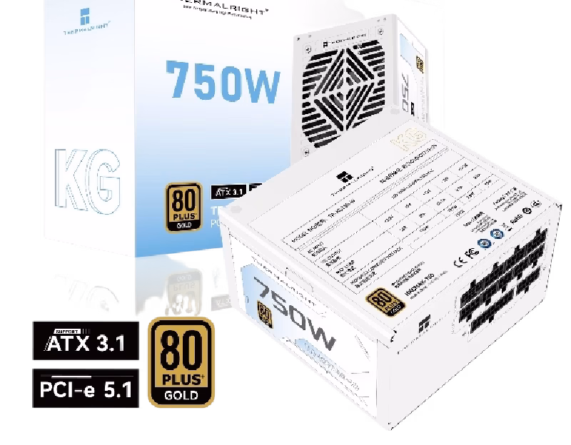 Thermalright KG-750 750W Gold Fully Modular ATX 3.1 PSU White Color