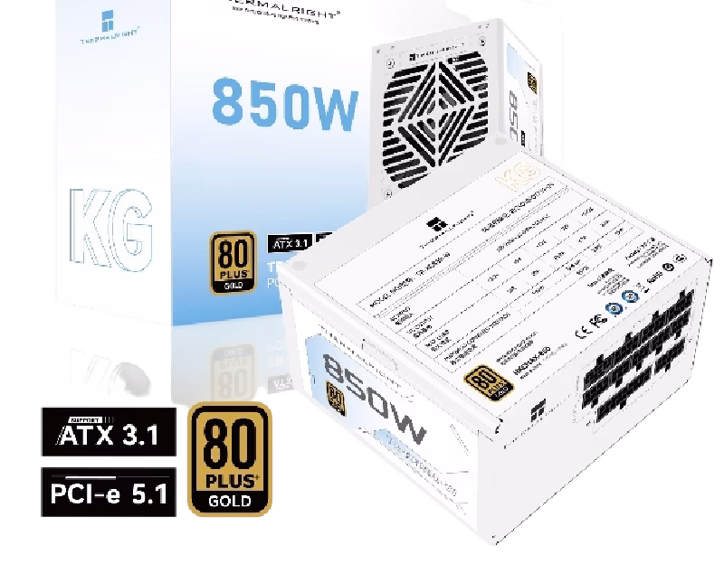 Thermalright KG-850 850W Gold Fully Modular ATX 3.1 PSU White Color