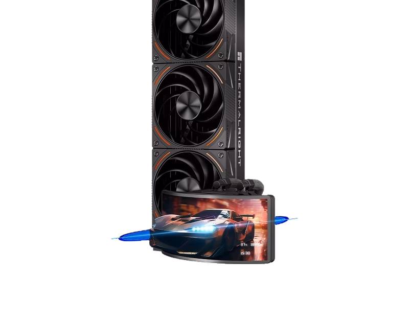 Thermalright Rainbow Vision 360 Turbo ARGB Black Liquid CPU Cooler with 6.67″ Curved Screen