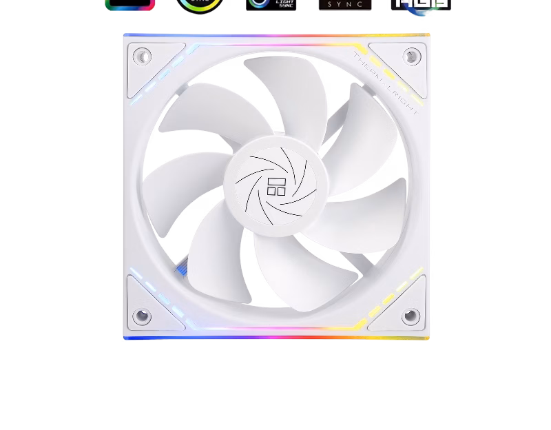 Thermalright TL-M12RW 120mm Reverse ARGB Case Fan infinity Mirror Design White