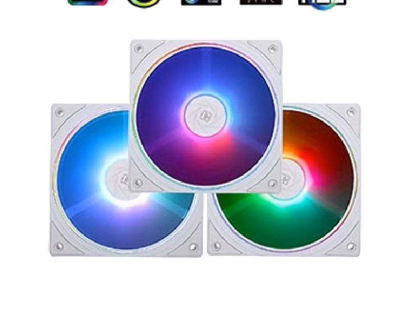 Thermalright TL-M12W-S X3 ARGB 120mm ARGB Case Fan infinity Mirror Design White (3-Pack)