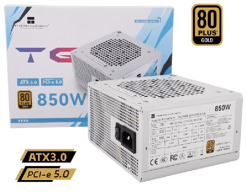 Thermalright TR-TG850S 850W Gold PSU White Color