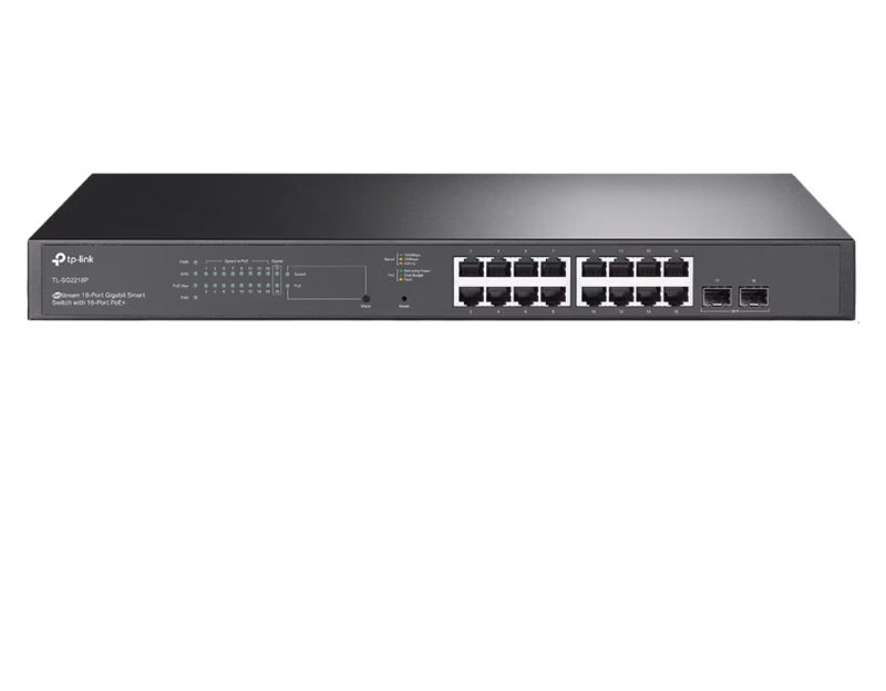 TP-Link JetStream 18-Port Gigabit Smart Switch with 16-Port PoE+ | TL-SG2218P