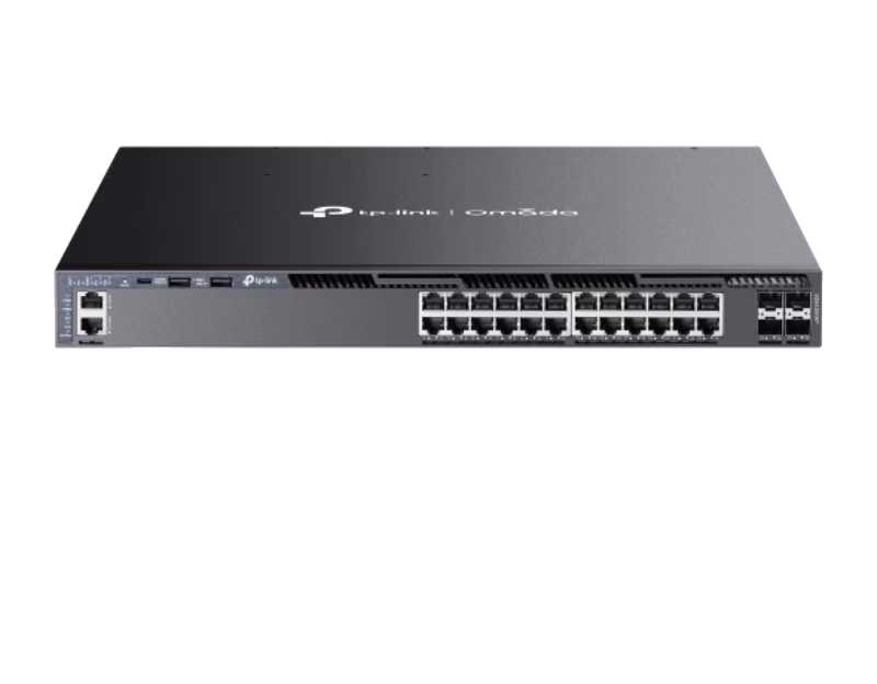 TP-Link Omada 24-Port Gigabit Stackable L3 Managed PoE+ Switch with 4 10G Slots | SG6428XHP | 1 Year Warranty
