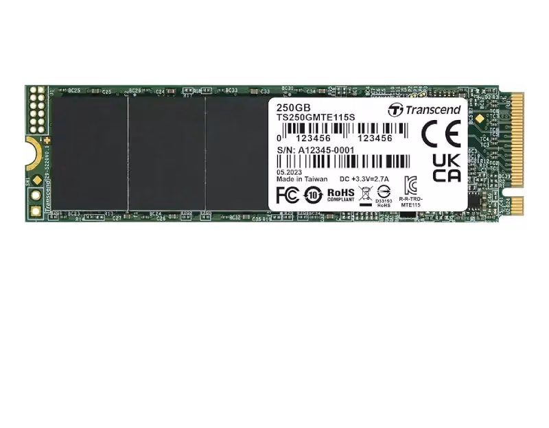 Transcend 250GB PCIe SSD 115S NVMe | 2 Years Warranty
