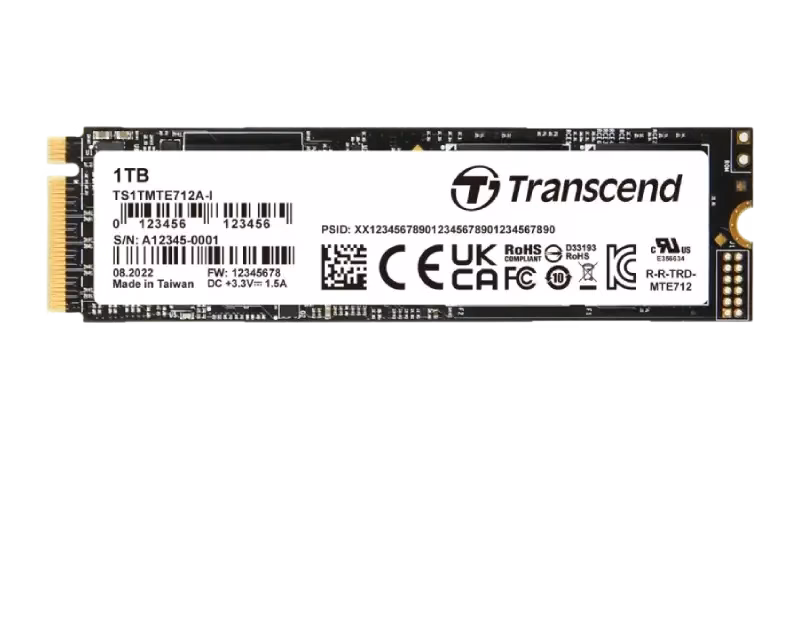 Transcend Enterprise M.2 1TB SSD NVMe MTE712A Series | TS1TMTE712A | 3 Years Warranty