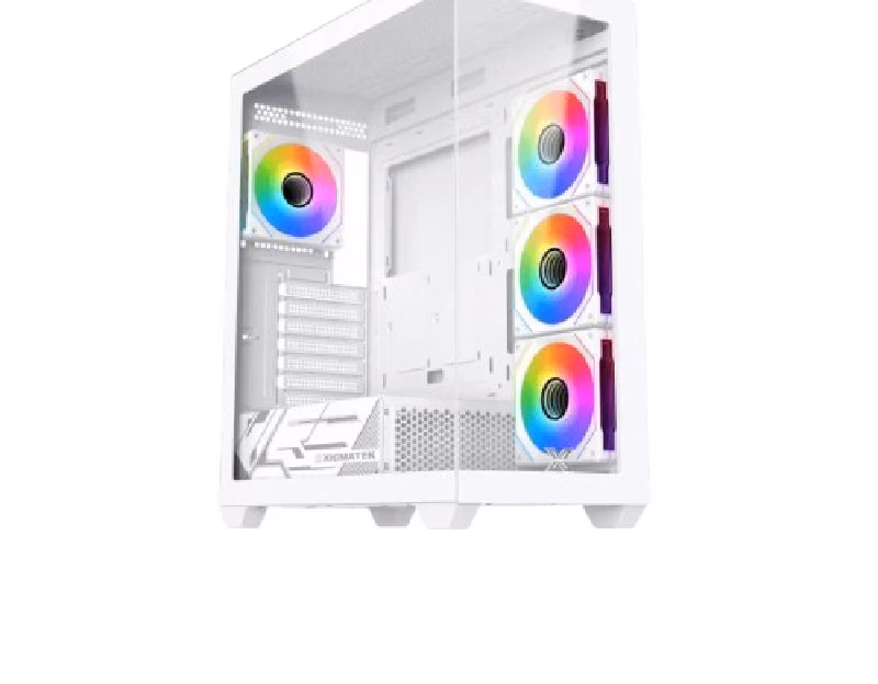 XIGMATEK Blast Arctic E-ATX Mid Tower Case With 4 ARGB Fans White | EN46360