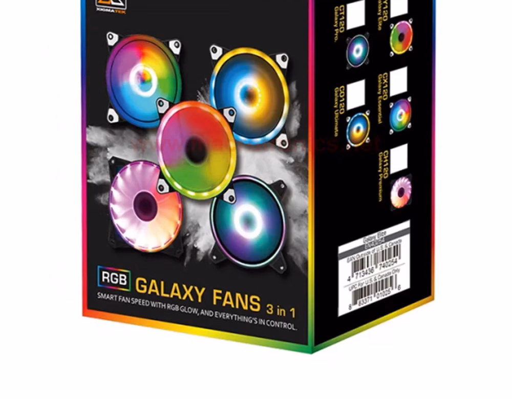 Xigmatek RGB GALAXY Fans 3 in 1 1 year Warranty
