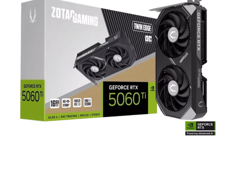 ZOTAC GAMING GeForce RTX 5060 Ti 16GB Twin Edge OC Graphics Card | ZT-B50620H-10M 3 years warranty | Tax Free