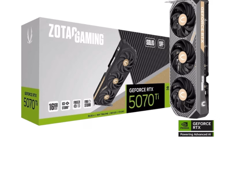 Zotac Gaming GeForce RTX 5070 Ti SOLID SFF Graphics Card | ZT-B50710D3-10P