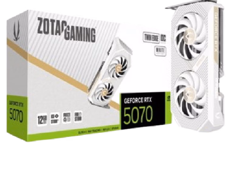 ZOTAC GAMING GeForce RTX 5070 Twin Edge OC White Edition 12GB GDDR7 | ZT-B50700Q-10P