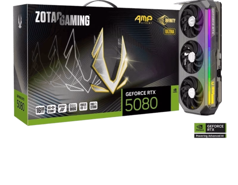ZOTAC GAMING GeForce RTX 5080 AMP Extreme INFINITY ULTRA Graphics Card | ZT-B50800BU-10P | Tax Free