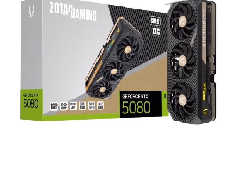 ZOTAC GAMING GeForce RTX 5080 SOLID CORE OC 16GB GDDR7 | ZT-B50800J2-10P