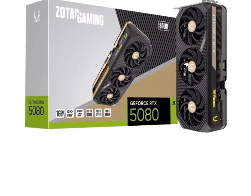 ZOTAC GAMING GeForce RTX 5080 SOLID Graphics Card | ZT-B50800D-10P | Tax Free