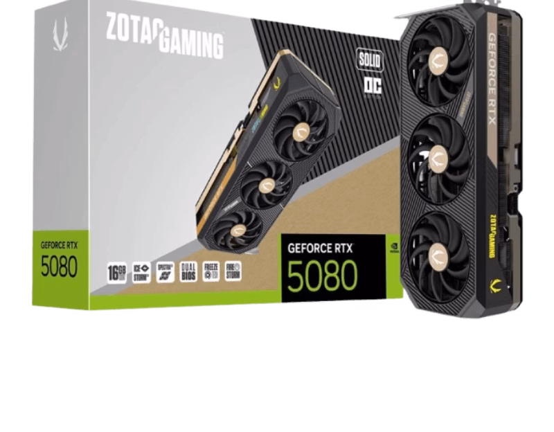 ZOTAC GAMING GeForce RTX 5080 SOLID OC Graphics Card | Tax Free