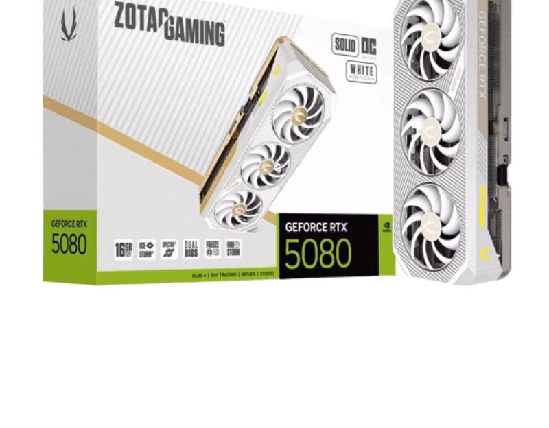 ZOTAC GAMING GeForce RTX 5080 SOLID OC Graphics Card White Edition | Tax Free