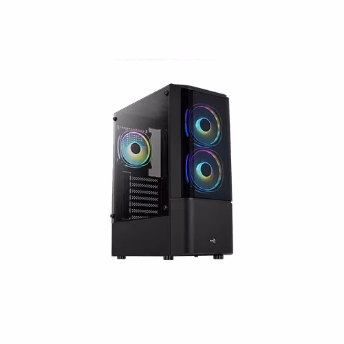 Aerocool Gaming Case Quantum 3*RGB FAN Tempered Glass Full Window