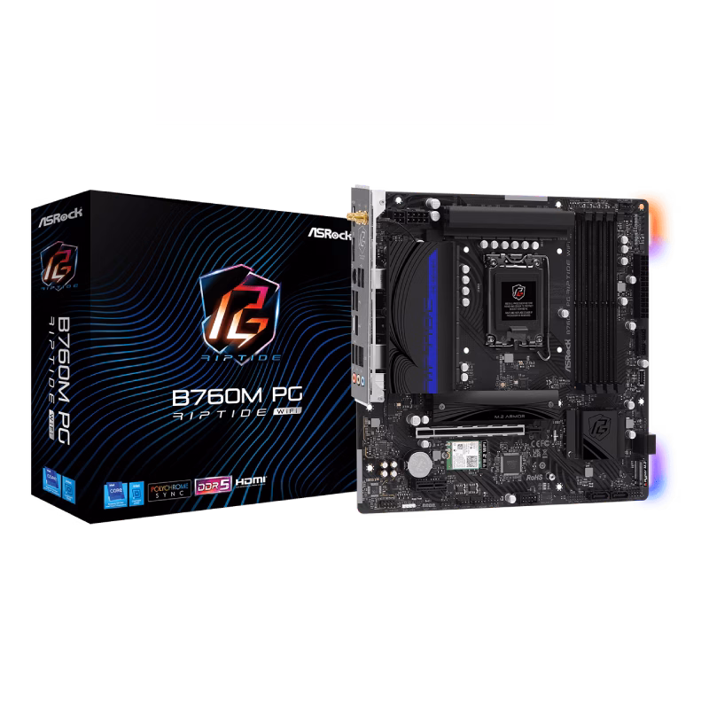 ASRock B760M PG Riptide WiFi DDR5 | 90-MXBN30-A0UAYZ | Tax Free