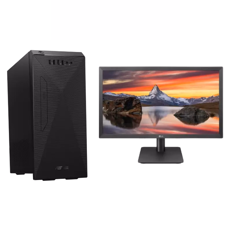 Asus Desktop + LG 22″ 22MP410 Monitor | i5 – 8GB – 1TB+256GB NVMe | 2 Years Warranty