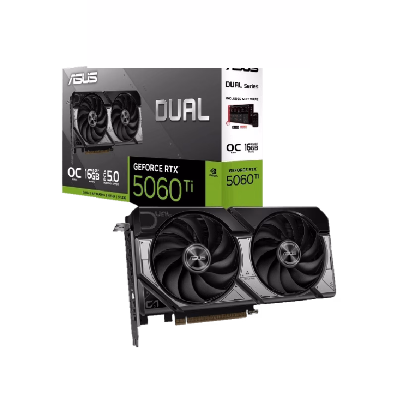 ASUS Dual GeForce RTX 5060 Ti 16GB GDDR7 OC Edition Graphics Card