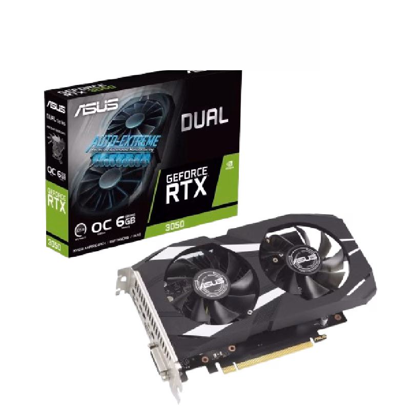 ASUS Dual NVIDIA GeForce RTX 3050 6GB OC Edition Gaming Graphics Card PCIe 4.0, 6GB GDDR6 | DUAL-RTX3050-O6G