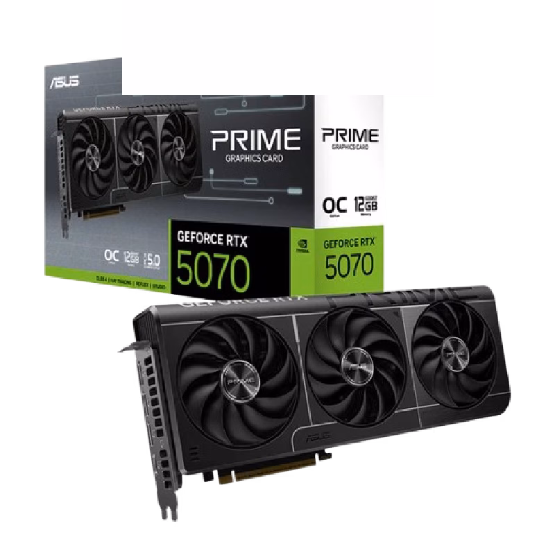 ASUS PRIME GeForce 5070 12GB GDDR7 PCI Express 5.0 DLSS | 90YV0M11-MVAA00
