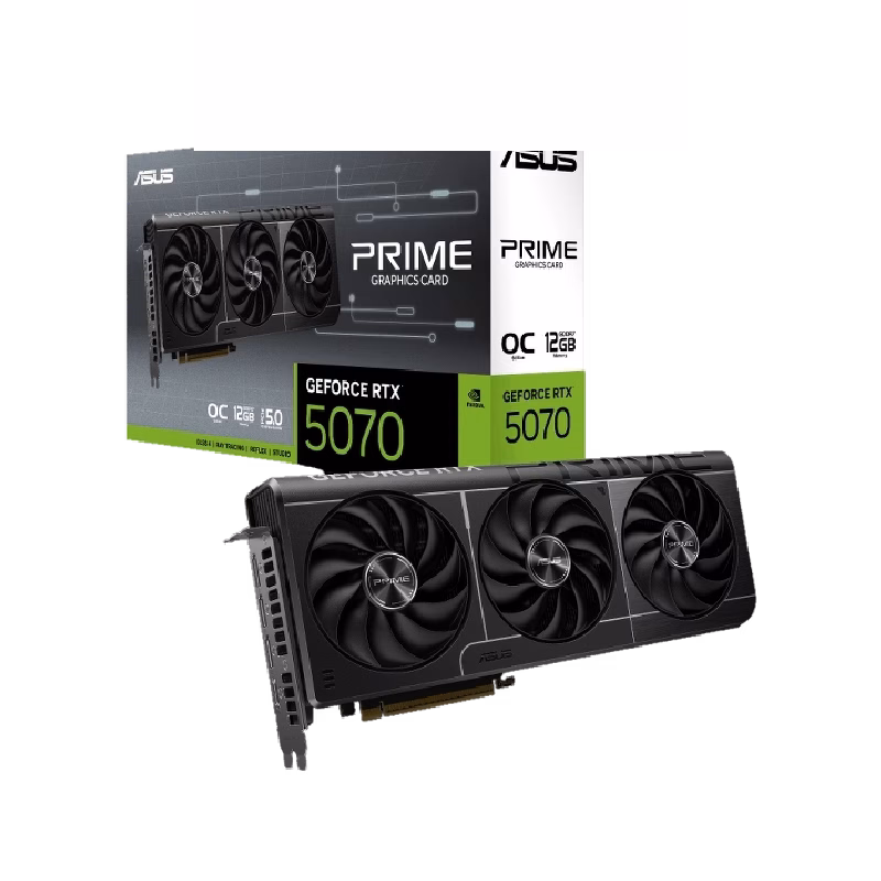 ASUS Prime GeForce RTX 5070 12GB GDDR7 OC Edition With Triple Axial-Tech Fans