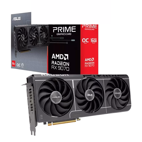 ASUS Prime Radeon RX 9070 EVO OC 16GB GDDR6 PCIe 5.0 Graphics Card | PRIME-RX9070-O16G-EVO