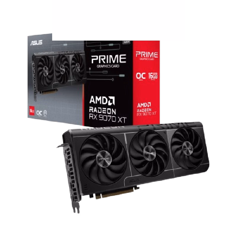 ASUS Prime Radeon RX 9070 XT OC Edition 16GB GDDR6 Gaming Graphics Card