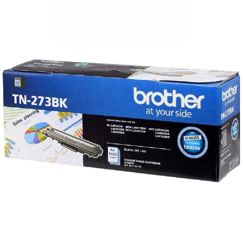 Brother Genuine Standard Yield Black Ink Printer Toner Cartridge | TN-273BK