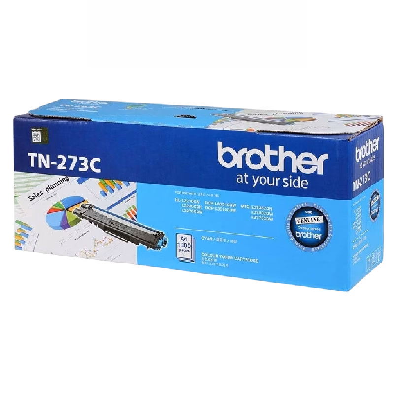 Brother Genuine TN-273C Standard Yield Cyan Ink Printer Toner Cartridge