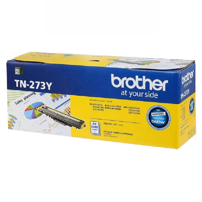 Brother Genuine TN-273Y Standard Yield Yellow Ink Printer Toner Cartridge