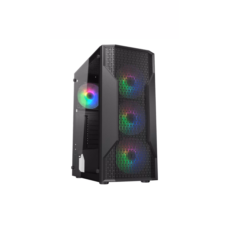 Cougar MX110 RGB Mid Tower PC Case With 4 Pre-Installed Fixed RGB Fans | 382BD20.0001