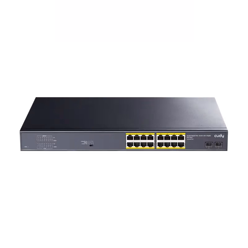 Cudy 16-Port PoE+ Switch – 2 Gigabit SFP Ports | GS1020PS2