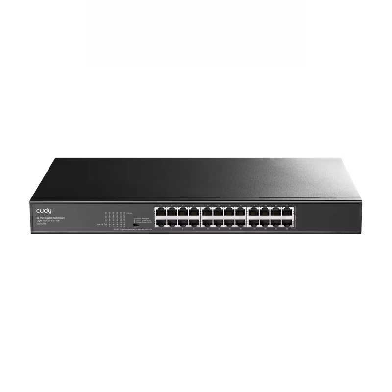 Cudy 24 Port Gigabit Rackmount Light Managed Switch | GS1024E