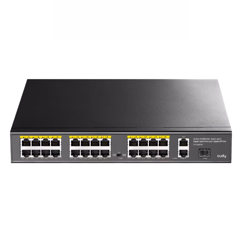 Cudy 24-Port PoE+ Switch – 2 Gigabit 1SFP Ports 300W | FS1026PS1