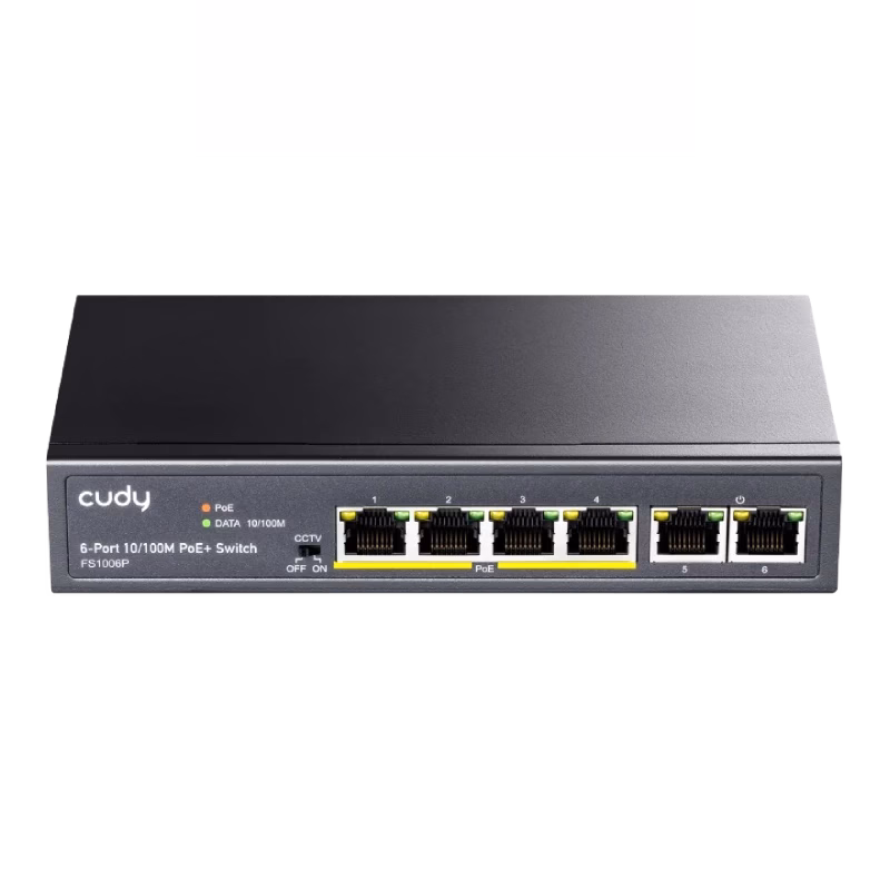 Cudy 6-Port 10/100M PoE+ Switch 60W | FS1006P