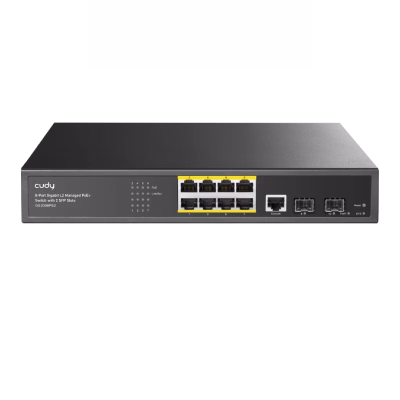 Cudy 8-Port Gigabit L2 Managed PoE+ Switch | GS2008PS2