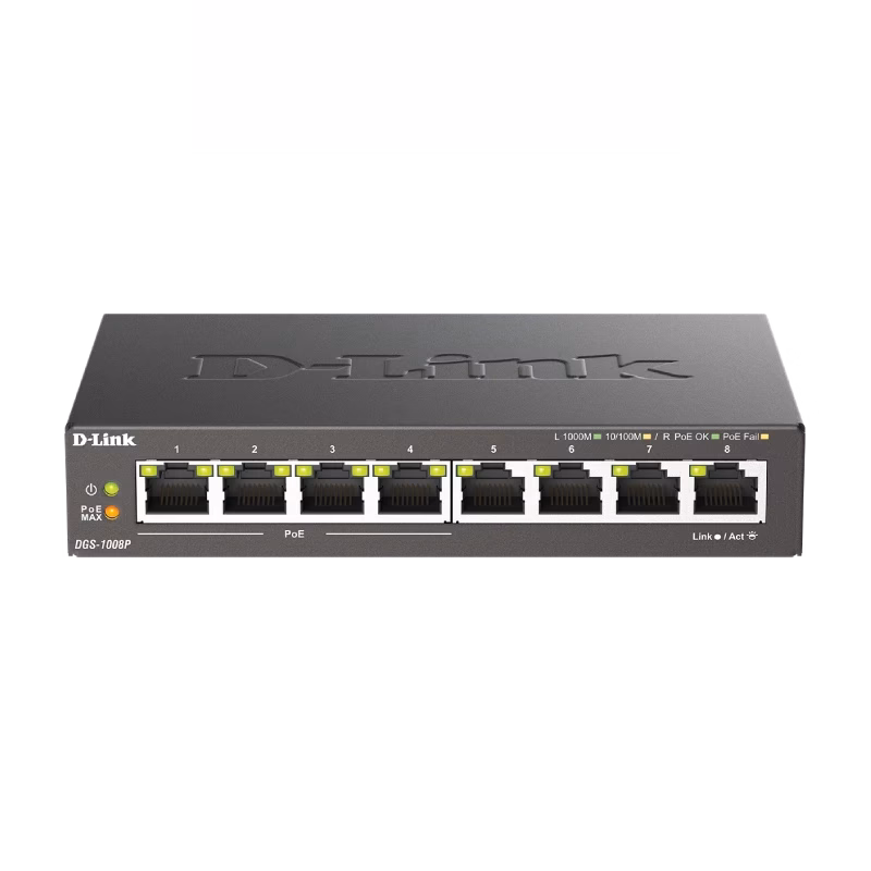 D-Link 8-Port Gigabit PoE Unmanaged Desktop Switch