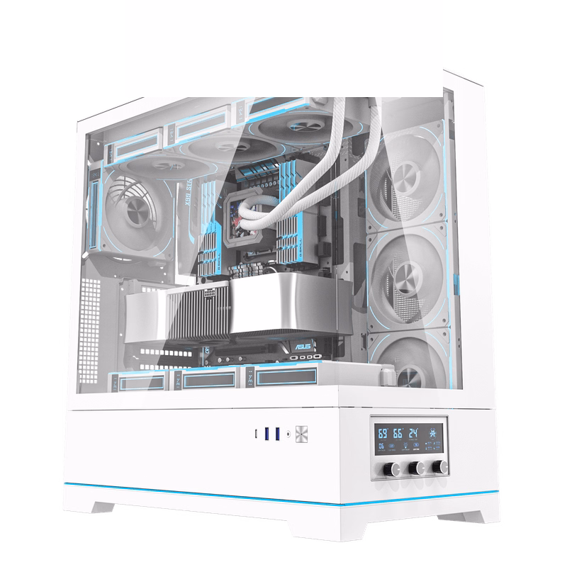 DarkFlash DY451 Pro ATX PC Case – White | Tax Included
