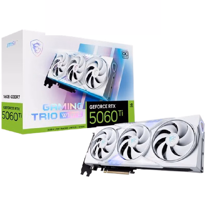 GeForce RTX 5060 Ti 16G GAMING TRIO OC WHITE | 1 Year Warranty