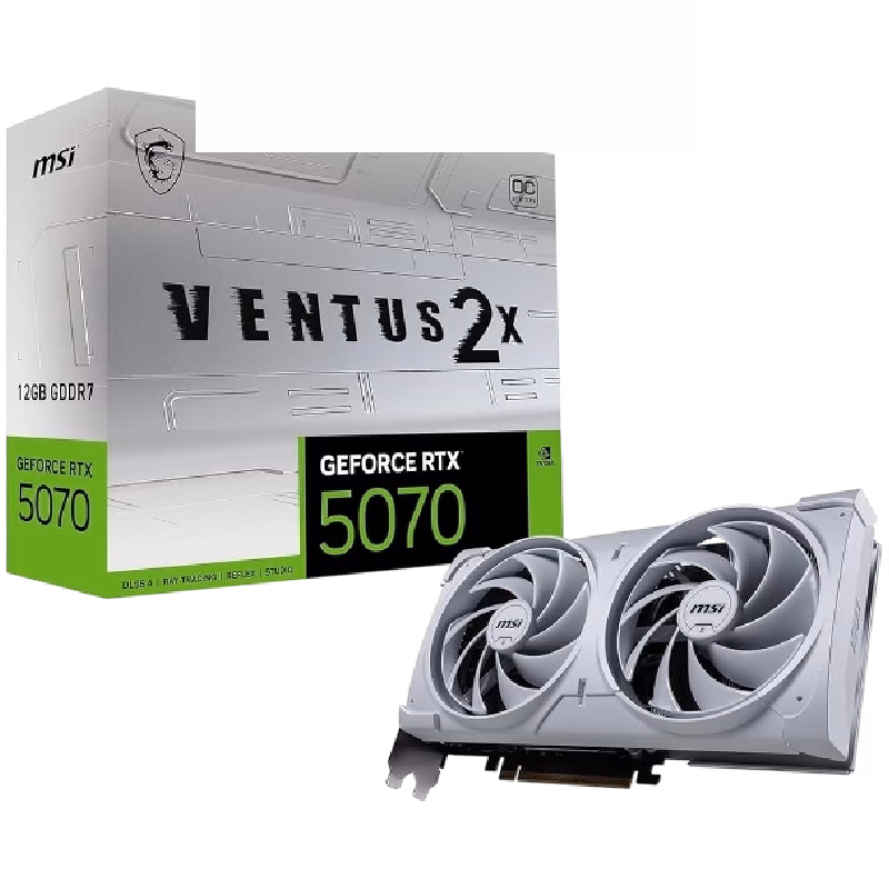 GeForce RTX 5070 12G VENTUS 2X OC WHITE | 912-V532-010 | 1 Year Warranty
