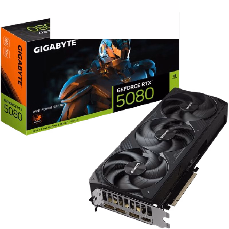 GIGABYTE GeForce RTX 5080 WINDFORCE SFF 16GB GDDR7 Graphics Card With NVIDIA Blackwell Architecture