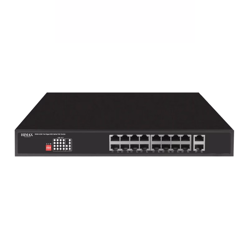 HIMAX Gigabit 18 Ports PoE Switch | PS11602G | 3 Years Warranty