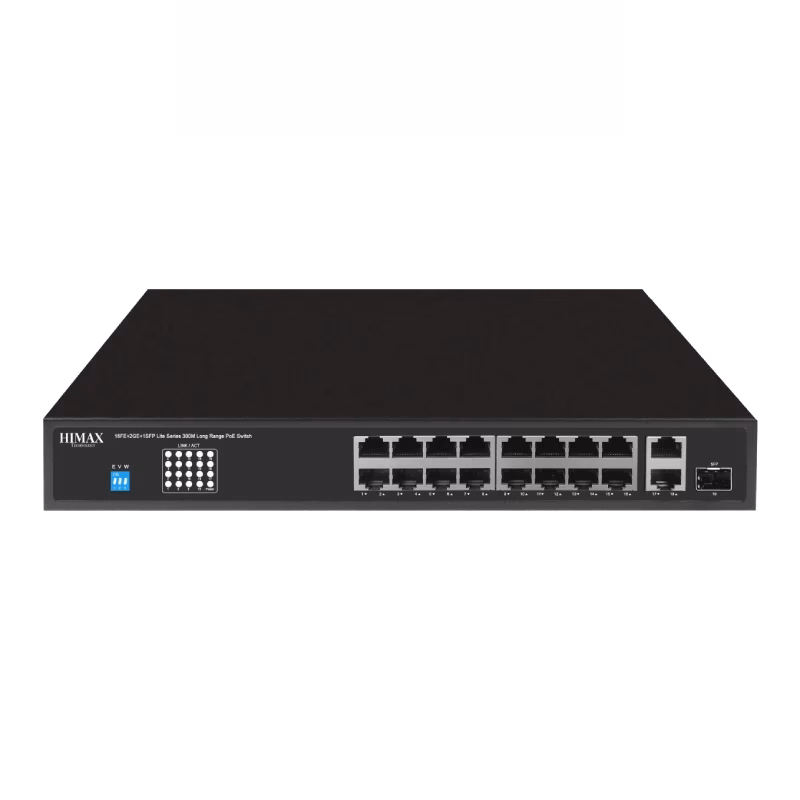 HIMAX Lite Series Long Range 18 Ports PoE Switch | PS11602FE-L | 3 Years Warranty