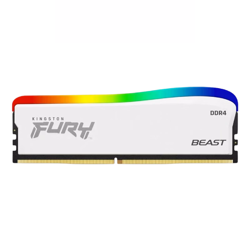 HyperX Fury Beast 16GB RGB DDR4-3600 RAM White | KF436C18BWA/16