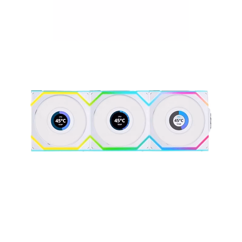 Lian Li UNI FAN SL Wireless LCD 120 White Triple Pack With Controller