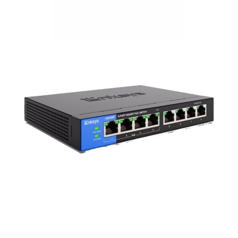 Linksys 8-Port Business Desktop Gigabit PoE+ Switch | LGS108P-EU